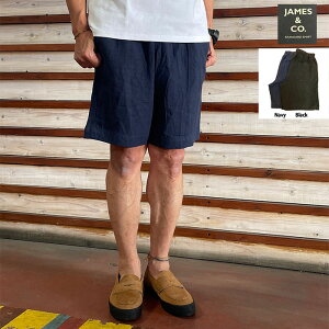 STUDIO ORIBE �X�^�W�I�I���x�ySALE�zDELICIOUS �f���V���X���l���C�[�W�[�V���[�c LINEN Easy Shorts Black Navy DP89082