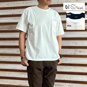 orSlow �I�A�X���E �X�^�f�B�R�b�g��T�V���cwith�|�P�b�g Sturdy Cotton T-shirt with Pocket UNISEX Black White ���{���V���v��T 03-0017N