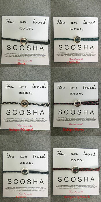 SCOSHAスコーシャSB-4BraceletハンドメイドブレスレットワックスナイロンUSA製アメリカ製ユニセックス