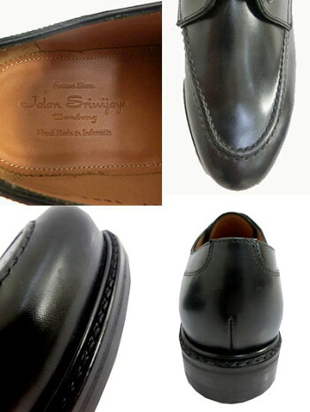 JalanSriwijaya(ジャランスリウァヤ)98417CALFLEATHEREYELETUチップシューズカーフレザーBlackブラック