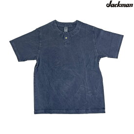 ジャックマン Jackman JM5328PD Henleyneck T-Shirt ピグメントダイ ヘンリーネックTシャツ 日本製 FadeNavy