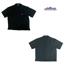 THOUSAND MILE サウザンドマイル ショートスリーブ オープンカラーシャツ 半袖 無地 SHORT SLEEVE OPEN COLLAR SHIRT