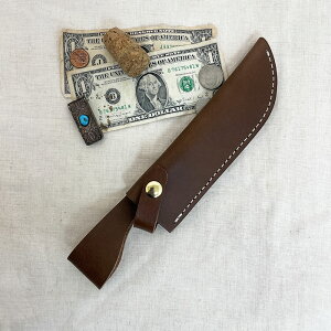 松本正忠作 万能剣鉈専用革ケース 刃長180mm 刃幅35mm 刃厚6mm  ヒルト付き 日本製