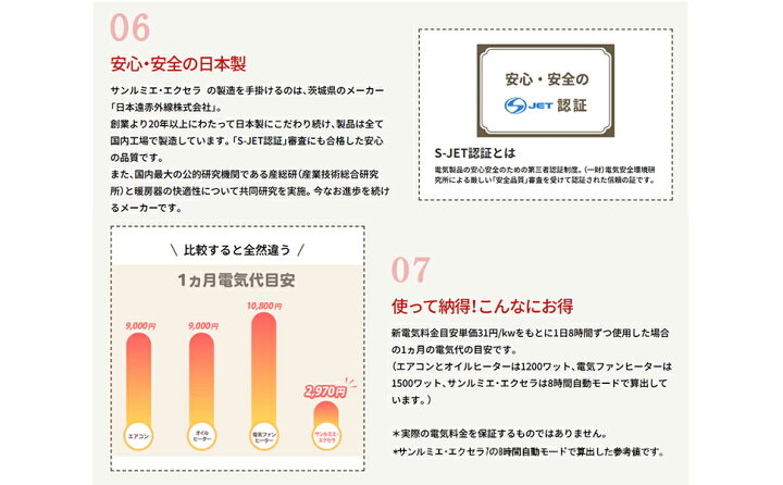 楽天市場】日本遠赤外線株式会社 サンルミエ・エクセラ5 最大500w 脱衣 