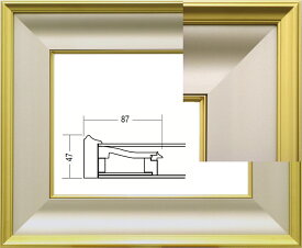 3407【潤-2】 金泥　 F4号 333×242mm 油彩額 油絵額 油彩額縁 油絵額縁 額縁 アクリル板