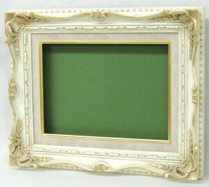 7802 アンティークアイボリー F3号 273×220mm 豪華さ 優雅な 油彩額縁 表面保護アクリル(軽くて割れにくい) 油彩額 油絵額 ルイ調額縁 黄袋