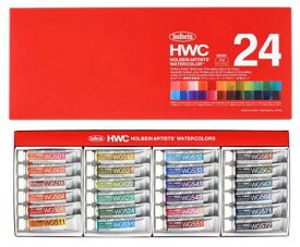 透明水彩絵具 グラニュレーティングカラーズ 5ml WG591 24色セット 2号チューブ (5ml) HWC ホルベイン 　分離色