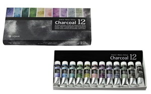 �`���R�[���J���[ 12�F�Z�b�g ���� 4�� 10mL �y �Ɍ� ?�N�T�J�x�zCharcoal water colour series set�@�l�R�|�X