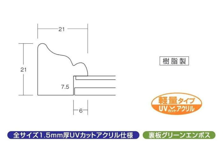 楽天市場】8229 三三 (606×455mm) 水彩額 デッサン額 樹脂製 UVカット 