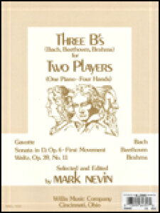 楽譜　ピアノ連弾のためのJ.S.バッハ・ベートーヴェン・ブラームス作品集 00404457／1台4手ピアノ連弾／輸入楽譜（T）