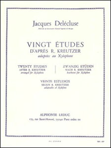 楽譜 ドゥレクリューズ/クロイツェルによる20の練習曲 (シロフォンのための)(【566116】/AL23444/48182312/シロフォン教本 (木琴教本)/輸入楽譜(T))