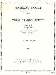 楽譜 カペル/20の大練習曲 第2巻 【Sax/Oboe】(【1030802】/AL20086/48181051/サックス教本 (オーボエ教本)/輸入楽譜(T))