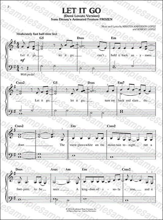 楽譜 レット・イット・ゴー（デミ・ロヴァート・ヴァージョン）／「アナと雪の女王」（イージー・ピアノ）(00128178／初級ピアノ／輸入楽譜（T）)  楽譜ネッツ