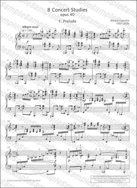 楽天市場】楽譜 カプースチン／8つの演奏会用練習曲 Op. 40(ED 22659 