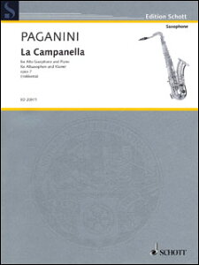 楽譜 パガニーニ/ラ・カンパネラ 作品7 【Alto Saxophone&Piano】(【1081681】/49018413/ED 20971/アルト・サックス・ソロ&ピアノ/輸入楽譜(T))