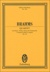 楽譜 ブラームス/ピアノ四重奏曲 第2番 イ長調 作品26(ETP 244/49009749/スタディスコア(小型スコア)/輸入楽譜(T))