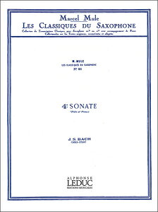 楽譜 J.S. バッハ/フルート・ソナタ 第4番 【A. Sax&Piano】(【1030747】/AL20831/48181366/アルト・サックス&ピアノ/輸入楽譜(T))