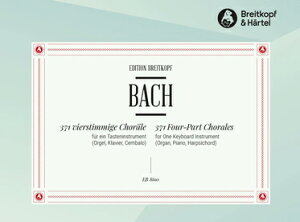 �y�� �o�b�n, J. S./371�̎l���R���[���W BWV 253-438(GYP00072672/EB8610/�I���K��/�A���y��(Y))
