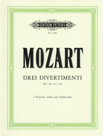 楽譜　モーツァルト／ディヴェルティメント KV 136-138（バイオリン×2、ビオラ、チェロ）(GYW00072243／4266／四重奏／輸入楽譜（Y）)