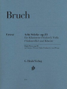 楽譜 ブルッフ/8つの小品(三重奏曲) Op.83(原典版)(GYS00050899/HN853/室内楽パート譜セット 三重奏/輸入楽譜(Y))