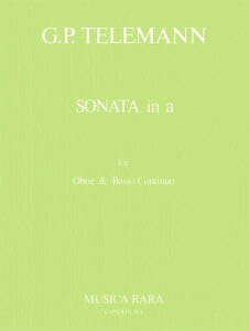 楽譜 テレマン/ソナタ イ短調(GYW00009768/MR1984/オーボエとピアノ/輸入楽譜(Y))