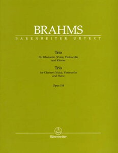 楽譜 ブラームス/クラリネット三重奏曲 イ短調 Op.114(Christopher編)(GYS00063055/BA9438/室内楽パート譜セット 三重奏/輸入楽譜(Y))