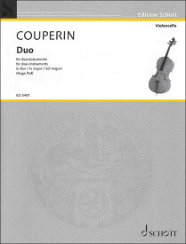 楽譜　クープラン／二重奏曲 ト長調（チェロ二重奏（スコア）／ヴィオラ・ダ・ガンバまたはファゴットでも演奏可能／輸入楽譜（T）)