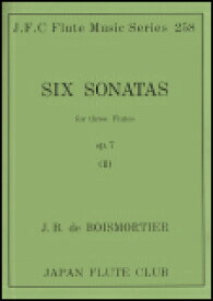 楽譜　ボワモルティエ／三本のフルートのためのソナタ Op.7（II） フルートクラブ名曲シリーズ 258／難易度：B