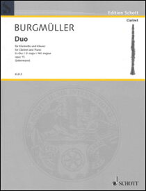 楽譜　ブルグミュラー／二重奏 変ホ長調 Op.15(49011046／クラリネット／輸入楽譜（T）)