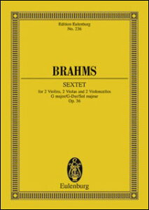 楽譜 ブラームス/弦楽六重奏曲 第2番 ト長調 Op.36(【263511】/49009740/ETP236/スコア/輸入楽譜(T))