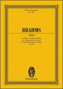 楽譜 ブラームス/ホルン三重奏曲 変ホ長調 Op.40(【263520】/49009754/ETP249/スコア/輸入楽譜(T))