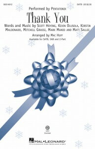 [�y��] �T���L���[�^�y���^�g�j�b�N�X(SATB: �����l������) �A�������y���y10,000�~�ȏ㑗�������z(Thank You - Pentatonix (SATB)�s�A���y���t