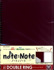 [楽譜] ノート・ノート【ダブルリング・タイプ】ワインレッド【10,000円以上送料無料】(NN91 ノート・ノート(ダブルリング・タイプ)ワインレッド)
