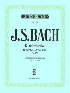 [�y��] J.S.�o�b�n�^3���̃C�����F���V���� BWV 787-801(�u�]�[�j��)�s�A���s�A�m�y���t�y10,000�~�ȏ㑗�������z(Inventions for Three Parts BWV 787-801)�s�A���y���t