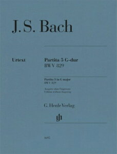 [�y��] �o�b�n�^�p���e�B�[�^ ��5�� �g���� BWV 829 (�^�w�Ȃ�)(���T��/�w������)�s�A���s�A�m�y...�y10,000�~�ȏ㑗�������z(Partita no. 5 G major BWV 829)�s�A���y���t