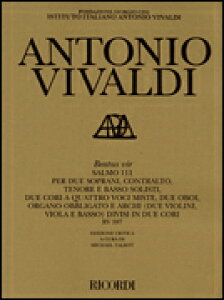 [y] B@fB^͍̂KȂ RV.597itXRAA150y[WjsAH[JX...y10,000~ȏ㑗z(Beatus vir RV597iFull scorej)sAyt