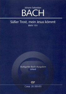 [y] J.S.obn^J^[^uÂԂ߂Ȃ邩ȁA킪CGX͗܂v BWV151sAH[J...y10,000~ȏ㑗z(Susser Trost, mein Jesus kommt BWV 151iVocal Scorej
