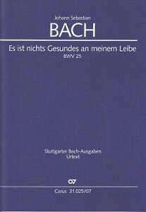 [�y��] J.S.�o�b�n�^����J���^�[�^�u�킪�g�ɂ͌��₩�ȂƂ���Ȃ��v��� BWV25�s�A���X�^�f�B�X�R�A�t�y10,000�~�ȏ㑗�������z(Es ist nichts Gesundes an meinem Leib BWV 25�iStudy Sco
