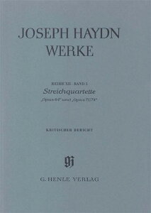 [�y��] �n�C�h���^�S�W ��12�V���[�Y ��5�� ���y�l�d�t�� op.64�Eop.71/74 �Z���񍐏�(���T...�y���������z(Ser. 12, Vol. 5 | String Quartets op. 64 and op. 71/74)�s�A���y��