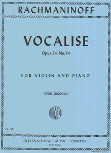 [�y��] ���H�J���[�Y�iop.34, No.14�j�s�A�����@�C�I�����y���t�y10,000�~�ȏ㑗�������z(VOCALISE OP.34 NO.14 (Vln/Pa)�s�A���y���t