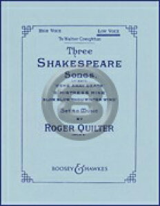 [y] NB^[^3̃VFCNXsA̋ op.6iᐺpjsAy,ty10,000~ȏ㑗z(Three Shakespeare Songs, Op.6^Low Voice)sAyt