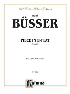 [�y��] �r���b�Z���^�σ������̏��i op.22�s�A���I�[�{�G�y���t�y10,000�~�ȏ㑗�������z(Piece in B-flat, Opus 22: Oboe Part(s)�s�A���y���t
