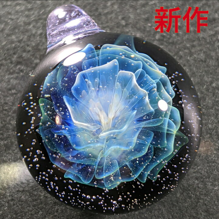 楽天市場】手作り ガラス ネックレス 宇宙ガラス 夜空 バラ 花 