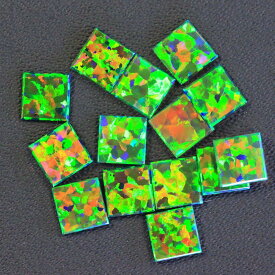 オパール スクエア RGB 3mm 1個 square レッド グリーン ブルー 耐熱ガラス用 ガラスオパール 人口オパール opal アメリカ製