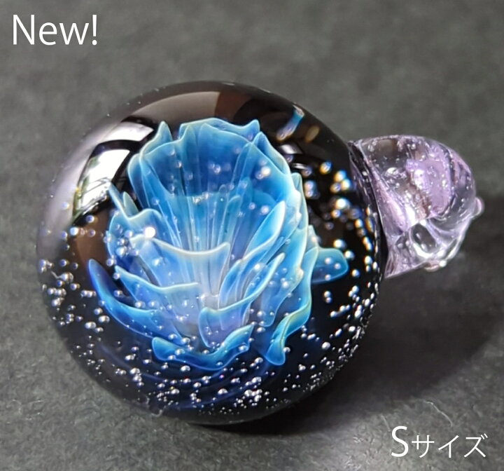 楽天市場】水中花 手作り ガラス ネックレス 宇宙ガラス 夜空 バラ 花 
