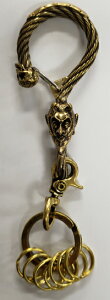 GANGSTERVILLE & galcia  DEVIL KEYHOLDER  ALL BRASS TYPE �L�[�z���_�[ �M�����O�X�^�[�r�� �K���V�A �f�r�� �I�[���u���X�^�C�v �y GLAD HAND / �O���b�h�n���h �z (GSG-K001B)