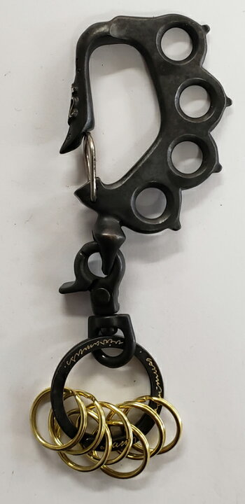楽天市場 Galcia ガルシア Keyholder Brass Knuckle Type Brass ブラス ナックル メリケンサック キーホルダー アンティークブラック Kblc 003nbk Galcia 楽天市場店