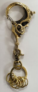 galcia / �K���V�A KEYHOLDER MWXICAN SKULL LARGE TYPE BRASS MUSTACHE MEXICO MEXICANSKULL ���L�V�J���X�J�� �u���X �J���x�� �X�J�� ���[�W�^�C�v �q�Q�@�L�[�z���_�[ (KBLC-001P)(KBLC-001BK)