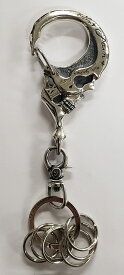 galcia / ガルシア " SKULL XIII KEYHOLDER " SILVER 925 キーホルダー シルバー スカル 13 （21KSLC-SK001SS)