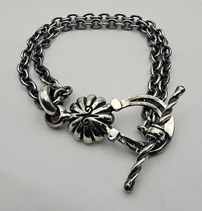galcia BRACELET CONCHO & HORSESHOE T-BAR �K���V�A�@�u���X���b�g�@T�o�[�@�R���`�����z�[�X�V���[�@���S�@(26C-BR-HSC001SS)